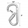 Aluminum Alloy Not-for-Climbing Carabiner - Dimensions