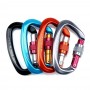 Aluminum Alloy Nut-Lock Climbing Carabiner - Multicolor