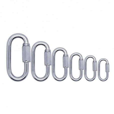 Steel Nut-Lock Quick Link Carabiner