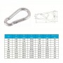 Steel Safety-Lock Snap Hook Carabiner