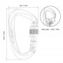 Aluminum Alloy Nut-Lock Climbing Carabiner