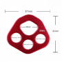 Aluminum Rigging Plate 30kN 4-Hole Paw Hub