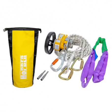 HOPBER Drill Powered Rope Ascender and Descender with 50M Rope