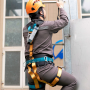 Full-Body Climbing Harness (5 Points) - Green, Orange