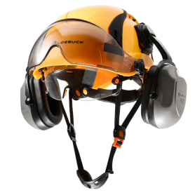 LOEBUCK Safety Helmet with Dual Sun Visors and Ear Protection