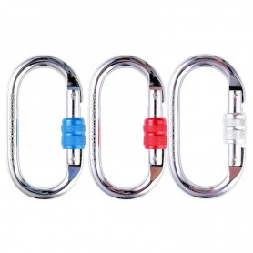 Alloy Steel Nut-Lock Oval Climbing Carabiner