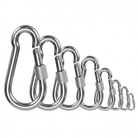 Steel Nut-Lock Snap Hook Carabiner